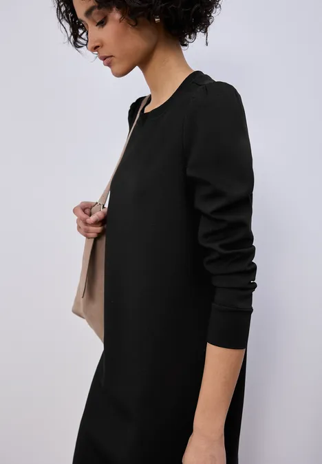 Kleid in Unifarbe Black