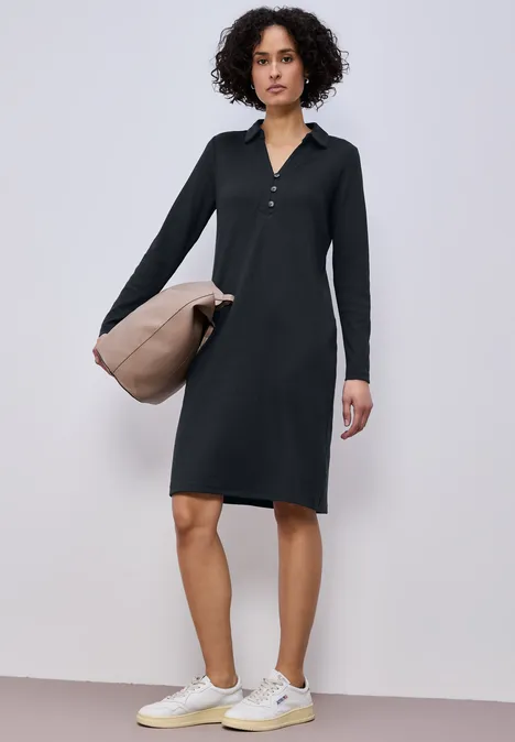 Kleid in Unifarbe shadowed navy