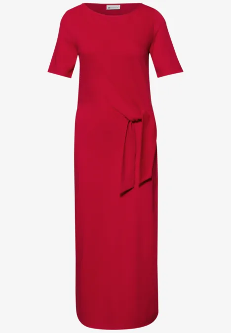 Midi-Kleid mit Knotendetail salsa red