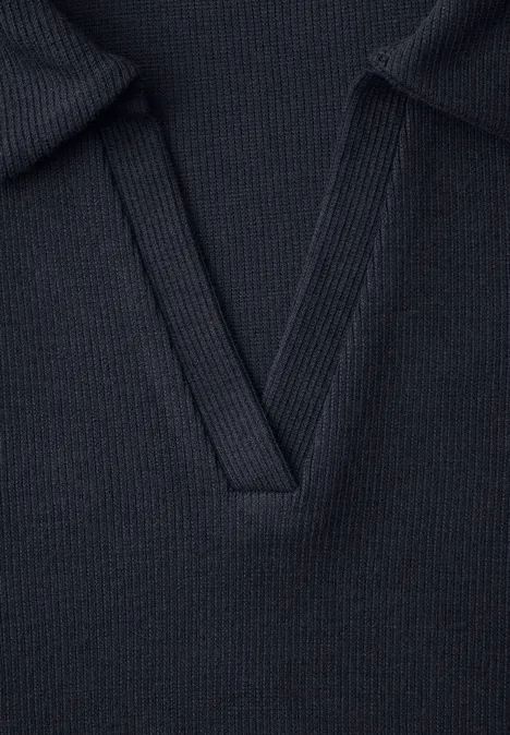 Midi-Kleid mit seitlichen Schlitzen shadowed navy