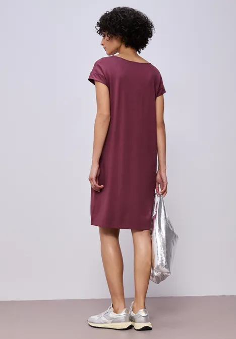 Knielanges Kleid aus Jersey dark clouded blush