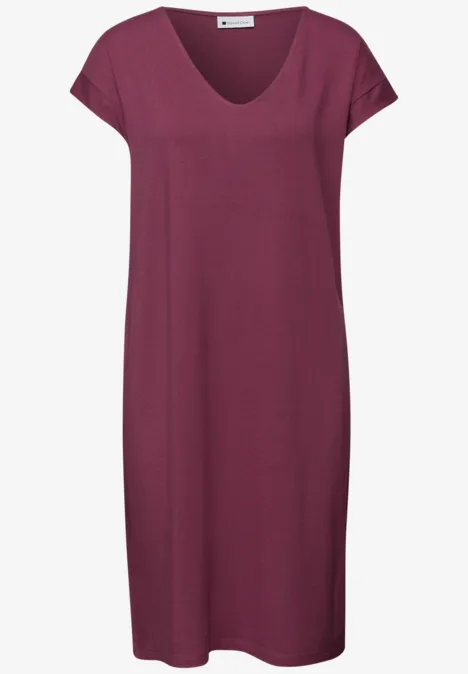 Knielanges Kleid aus Jersey dark clouded blush