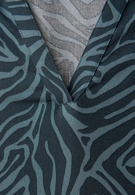 Sukienka midi z nadrukiem graficznym cool vintage green