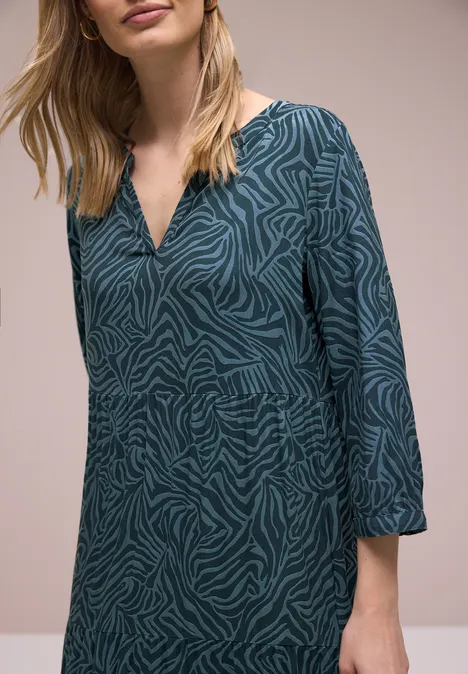 Sukienka midi z nadrukiem graficznym cool vintage green