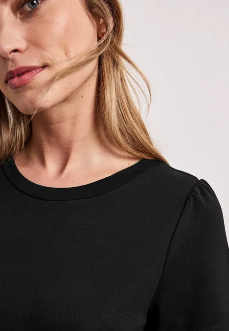 Robe au genou avec manches bouffantes Black Robe au genou avec manches bouffantes Black