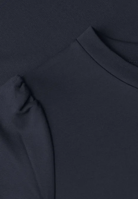 Robe au genou avec manches bouffantes shadowed navy Robe au genou avec manches bouffantes shadowed navy