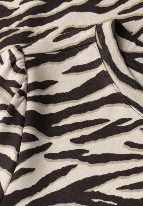 Knielanges Kleid mit Puffärmeln espresso brown