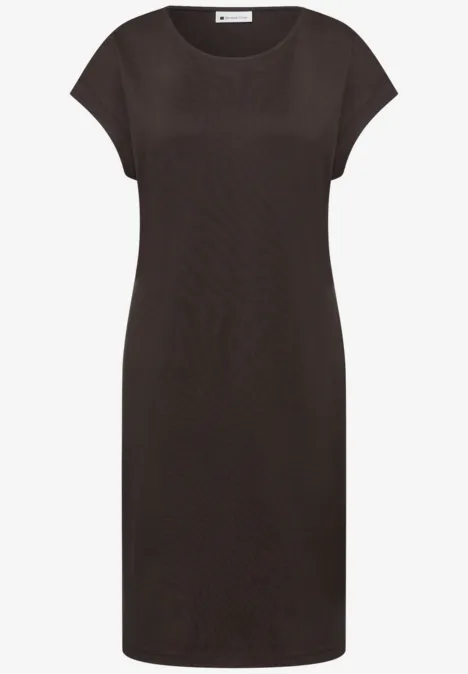 Robe longueur genou en jersey espresso brown