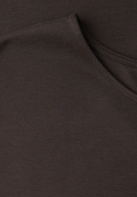 Robe longueur genou en jersey espresso brown