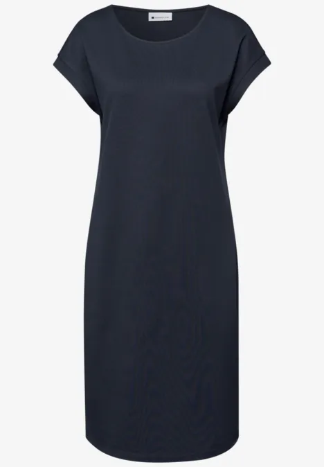 Knielanges Kleid aus Jersey shadowed navy