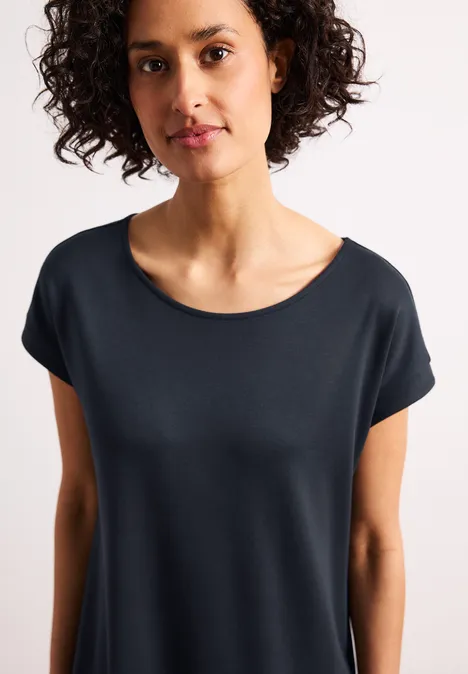 Knielanges Kleid aus Jersey shadowed navy