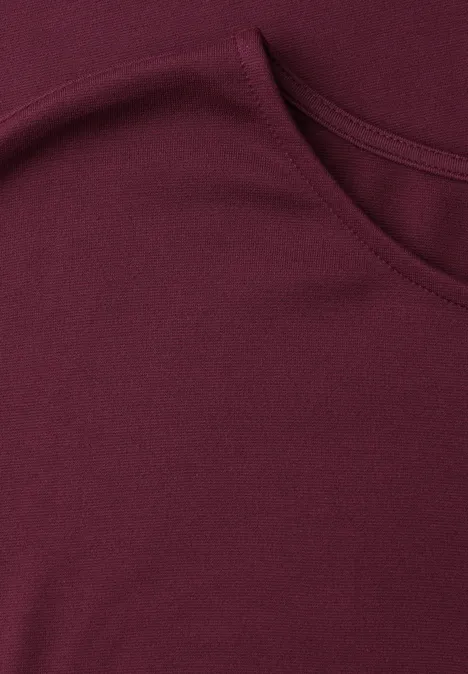 Robe longueur genou en jersey truffle red