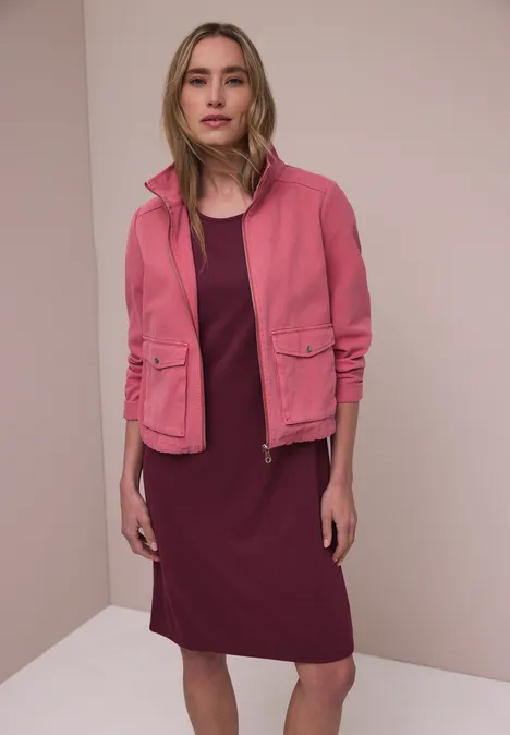 Robe longueur genou en jersey truffle red