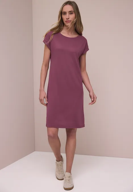Robe longueur genou en jersey dark clouded blush