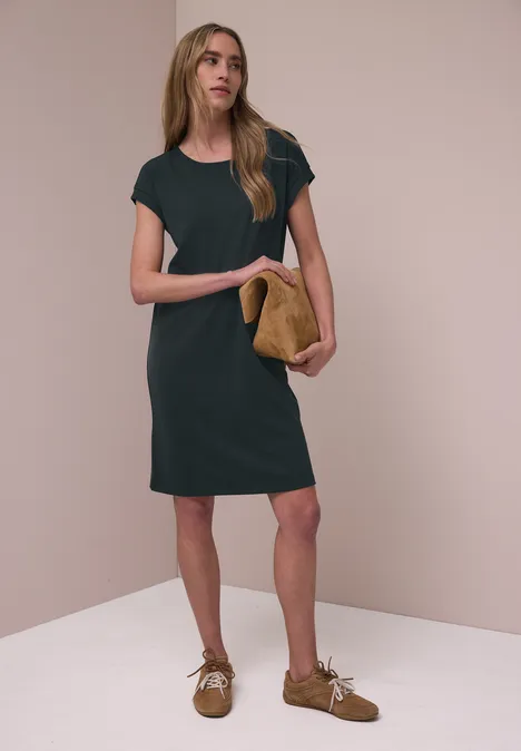 Robe longueur genou en jersey deep bound green