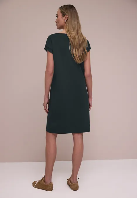 Robe longueur genou en jersey deep bound green