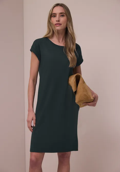 Robe longueur genou en jersey deep bound green