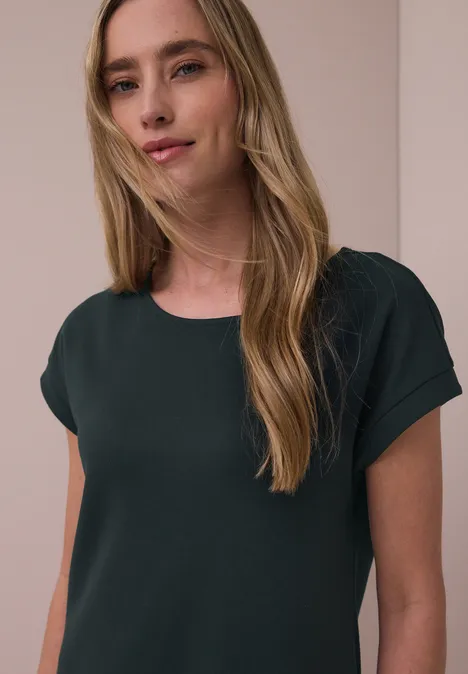 Robe longueur genou en jersey deep bound green