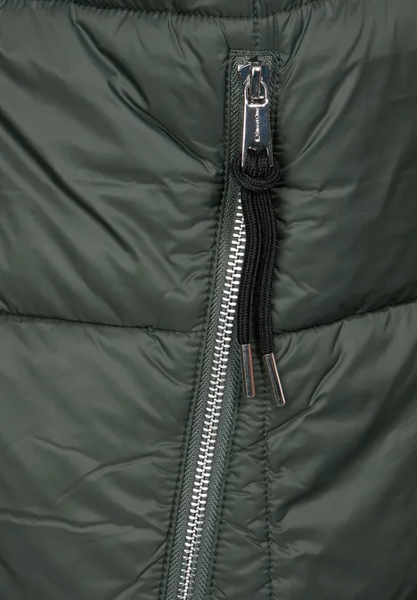 Manteau matelassé à capuche verdant green