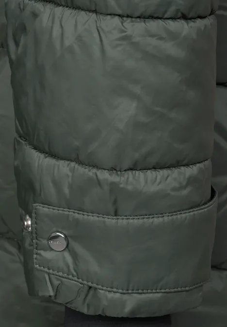 Manteau matelassé à capuche verdant green