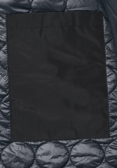 Glänzende Longjacke gravity blue