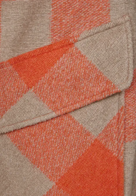 Ruiten jas met wol strong apricot