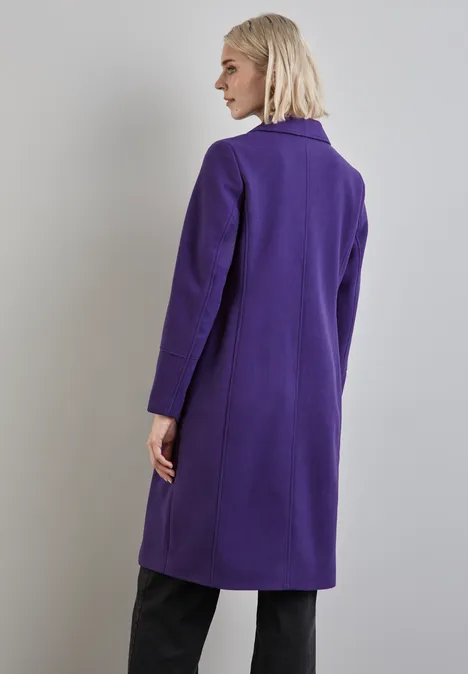 Manteau en optique laine deep lilac