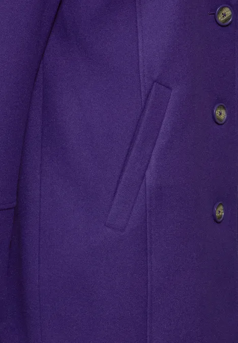 Manteau en optique laine deep lilac