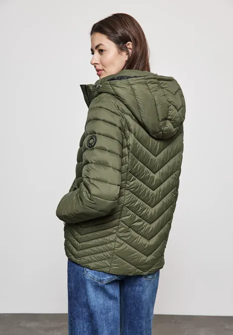 Kurze Steppjacke winter moss green