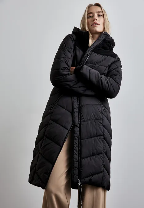 Strukturmix Jacke Black