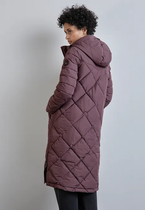 Lange Jacke berry brown