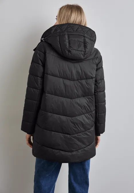 Jacke mit abnehmbarer Kapuze Black