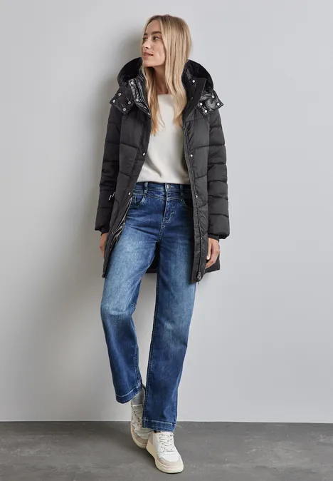 Jacke mit abnehmbarer Kapuze Black