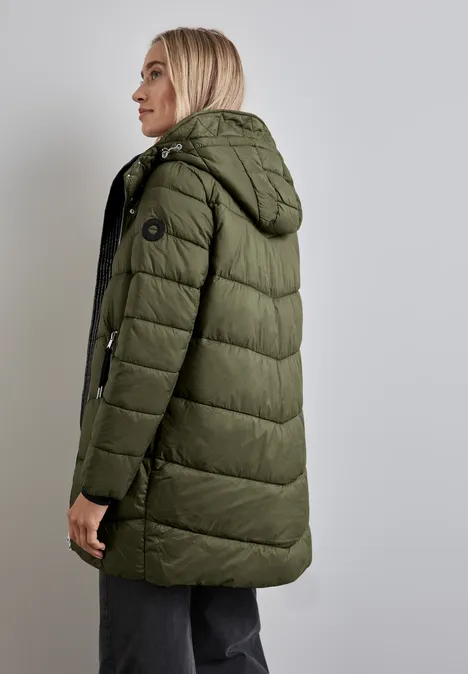 Jacke mit abnehmbarer Kapuze winter moss green