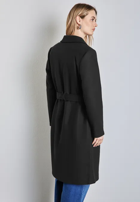 Manteau à revers Black