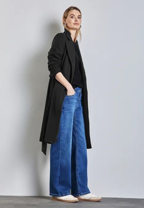 Manteau à revers Black
