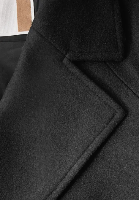 Manteau à revers Black