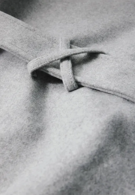 Manteau à revers metallic grey