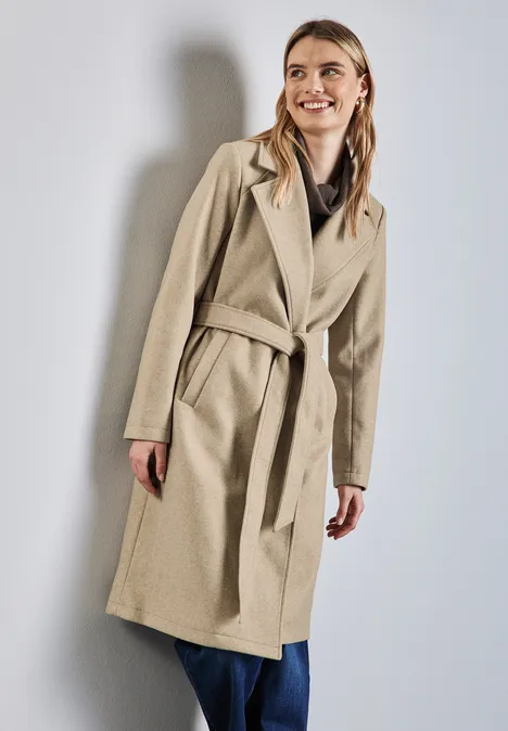 Manteau à revers desert beige