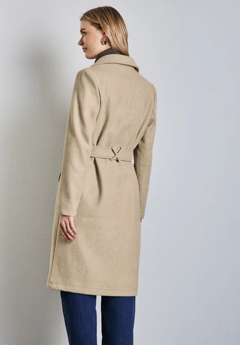 Manteau à revers desert beige