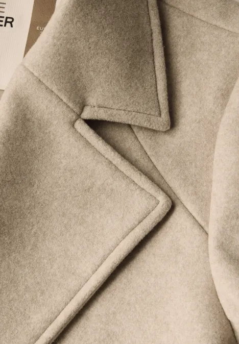 Manteau à revers desert beige