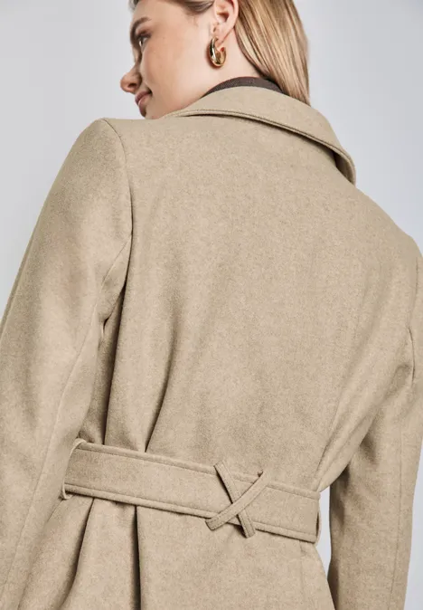 Manteau à revers desert beige