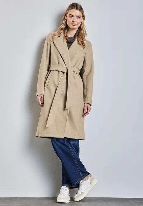 Manteau à revers desert beige