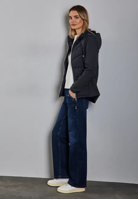 Kurze Softshelljacke gravity blue