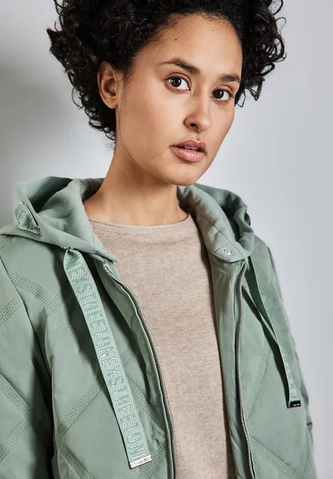 Jas met afneembare capuchon mint green