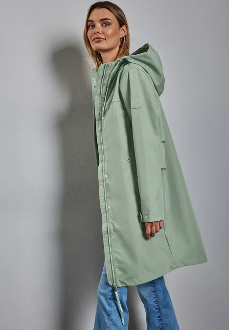Parka mit Kapuze mint green