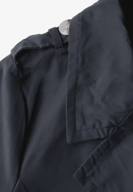 Trenchcoat met twee rijen knopen gravity blue