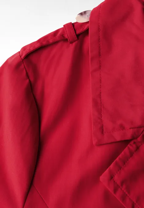 Trenchcoat met twee rijen knopen strong red