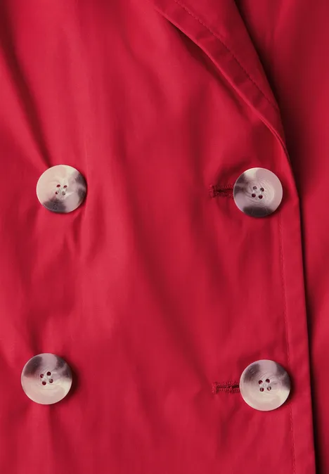 Trenchcoat met twee rijen knopen strong red