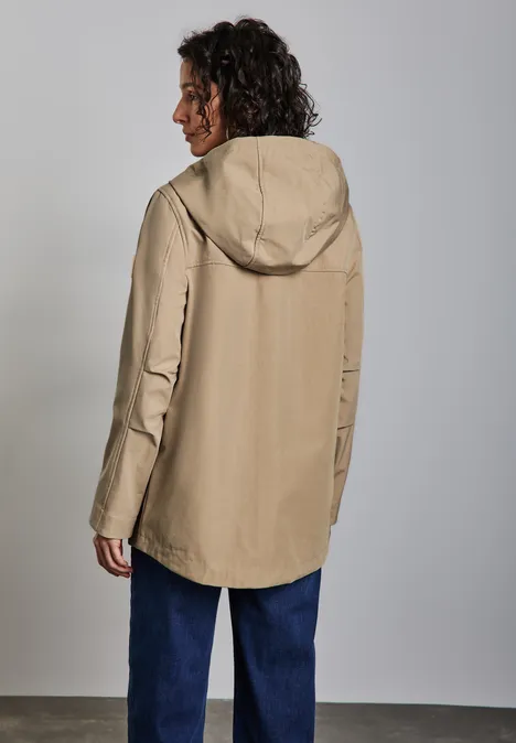 Kurzer Parka desert beige